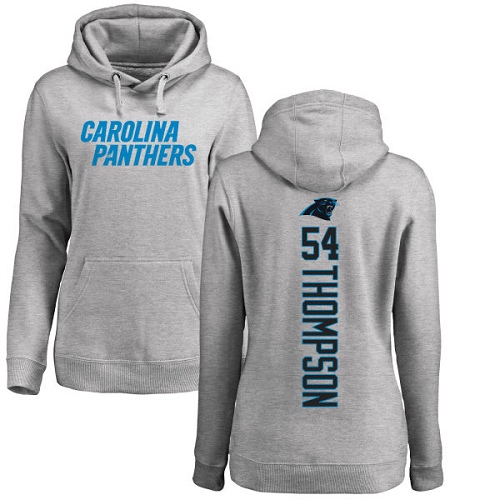 Carolina Panthers Ash Women Shaq Thompson Backer NFL Football #54 Pullover Hoodie Sweatshirts